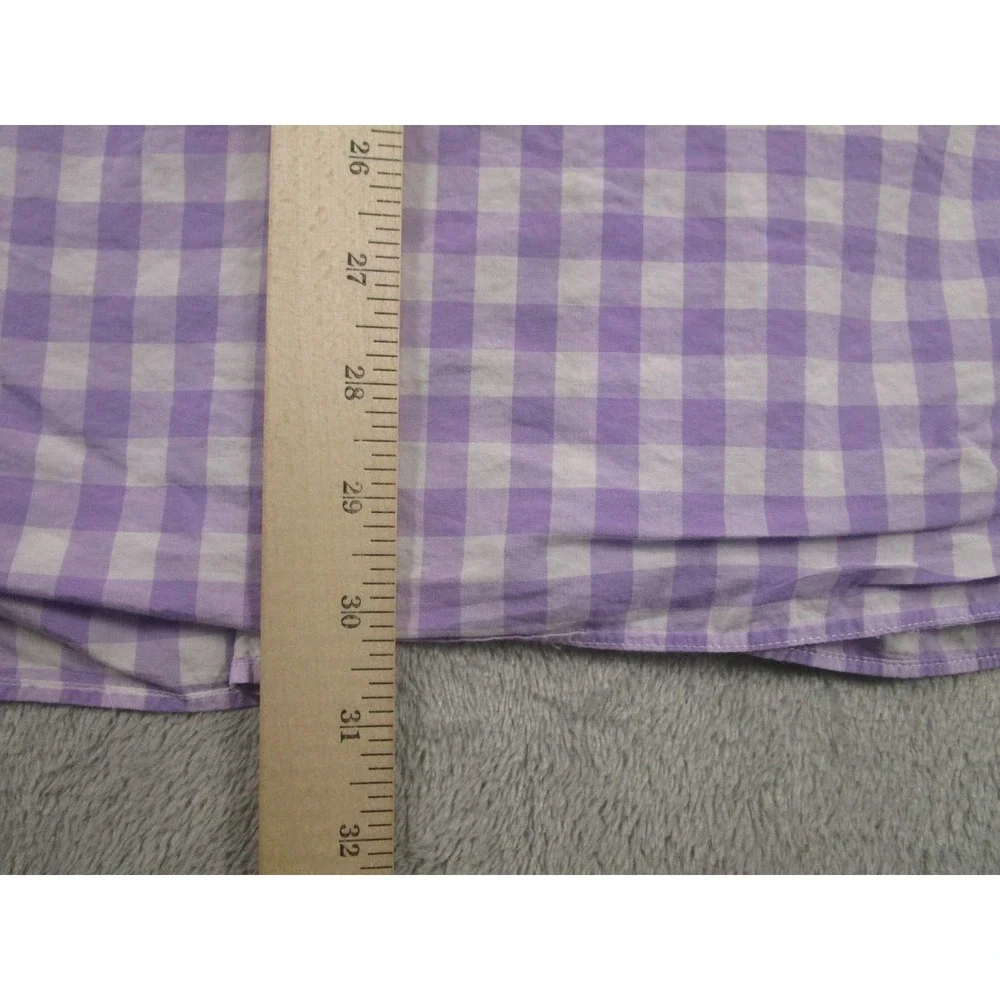 J‎ Crew Shirt Mens XL Purple Checked Preppy Casual Lightweight Cotton